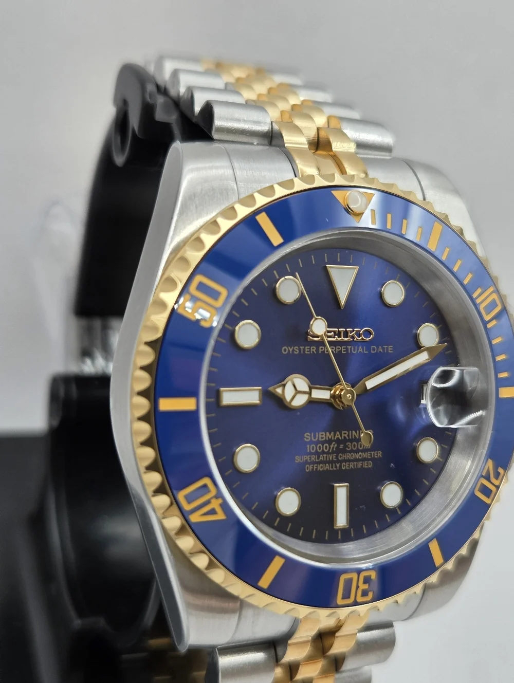 New 40mm Custom SeikoMod Automatic Dive Watch Bluesy